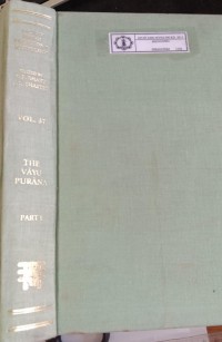 Image of Ancient Indian Tradition and Mythology Series Vol. 37 (Puranas in Translation) : The Vayu Purana Part I